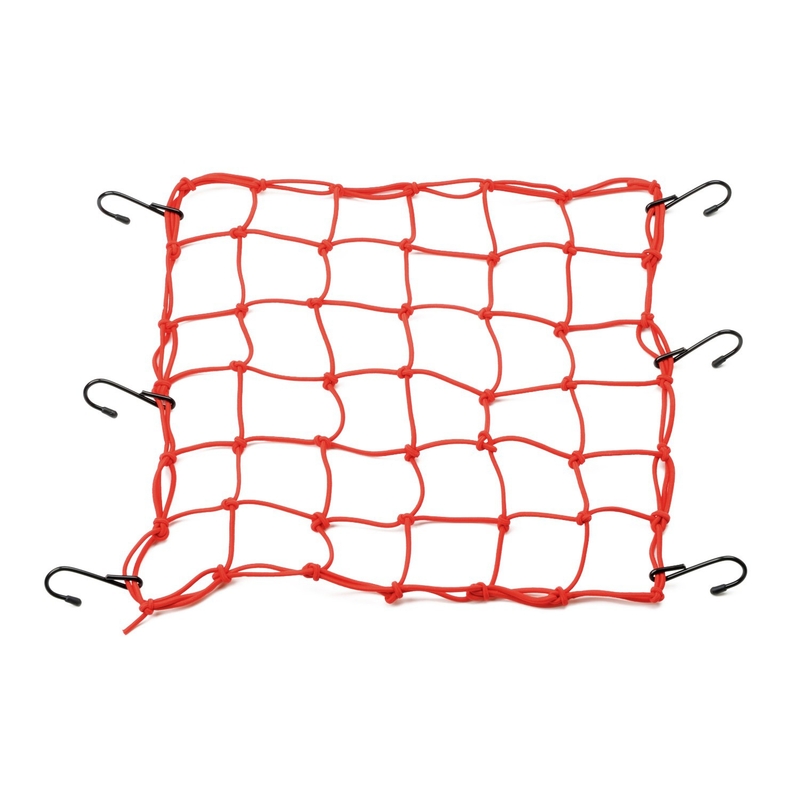 Daytona rugalmas csomagháló motorkerékpárra fémkampókkal piros 40 x 40 cm