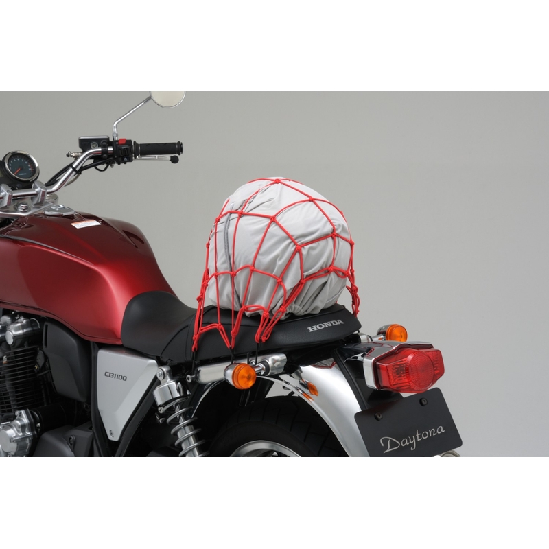 Daytona rugalmas csomagháló motorkerékpárra fémkampókkal piros 40 x 40 cm