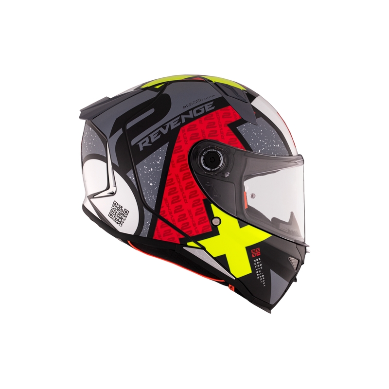MT REVENGE 2 S Light CO zárt bukósisak fényes felete-piros-sárga
