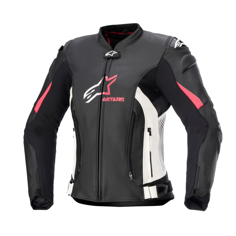 Alpinestars GP PLUS 4 női motoros kabát fekete-fehér-rózsaszín