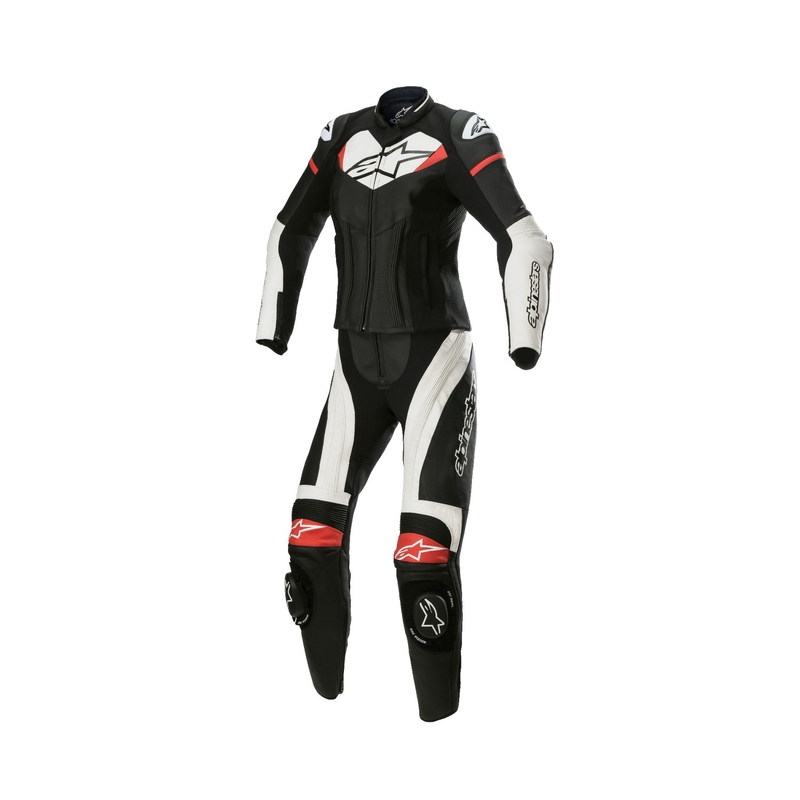 Alpinestars STELLA GP PLUS 2 női kétrészes motoros bőroverál fekete-fehér-piros