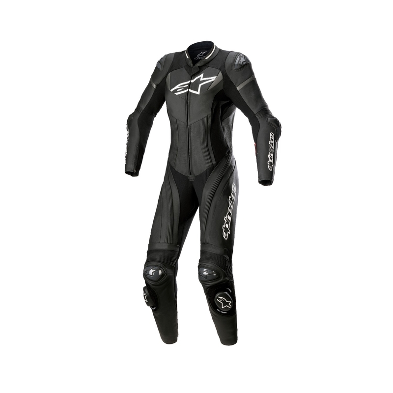 Alpinestars STELLA GP PLUS 2 női egyrészes motoros bőroverál fekete-fehér-metálszürke