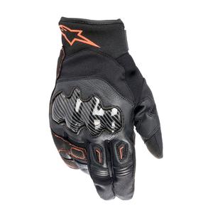 Alpinestars SMX-1 Drystar motorkerékpár kesztyű fekete-fluo piros