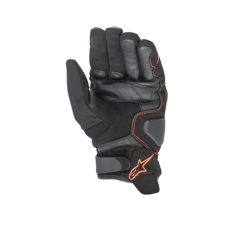 Alpinestars SMX-1 Drystar motorkerékpár kesztyű fekete-fluo piros
