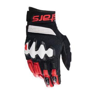 Alpinestars Halo motoros kesztyű fekete-fehér-piros