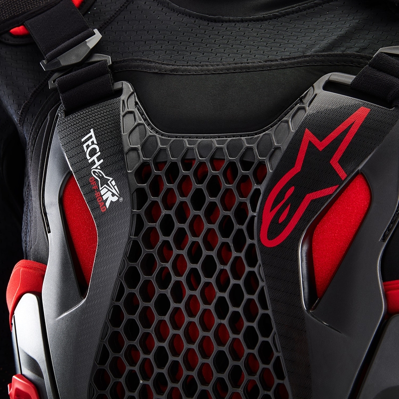Alpinestars TECH-AIR®OFF-ROAD rendszerű légzsák mellény fekete-piros