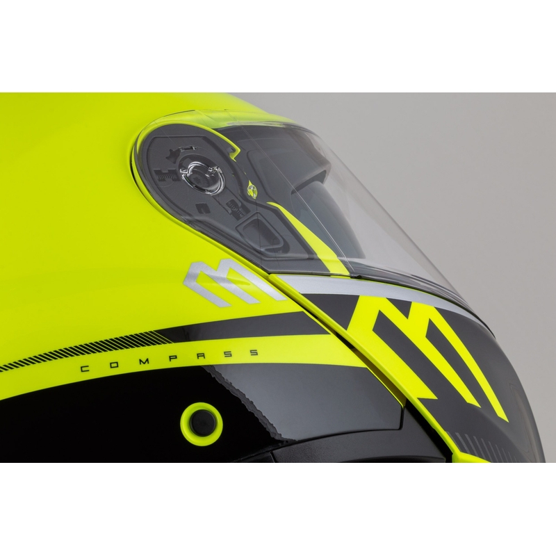 Cassida Modulo 2.1 Compass felnyitható bukósisak fluo sárga-fekete-ezüst-piros