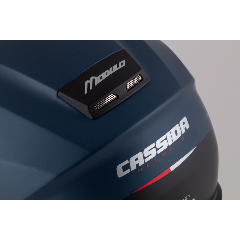 Cassida Modulo 2.1 Compass felnyitható bukósisak matt kék gyöngyház-fekete-piros