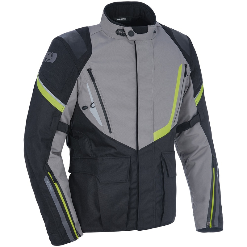 Oxford Montreal 4.0 DRY2DRY™ motoros kabát fekete-szürke-fluo sárga