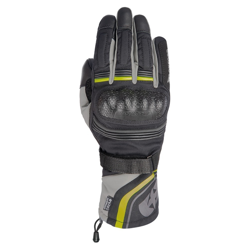 Oxford Montreal 4.0 DRY2DRY™ motoros kesztyű fekete-szürke-fluo sárga