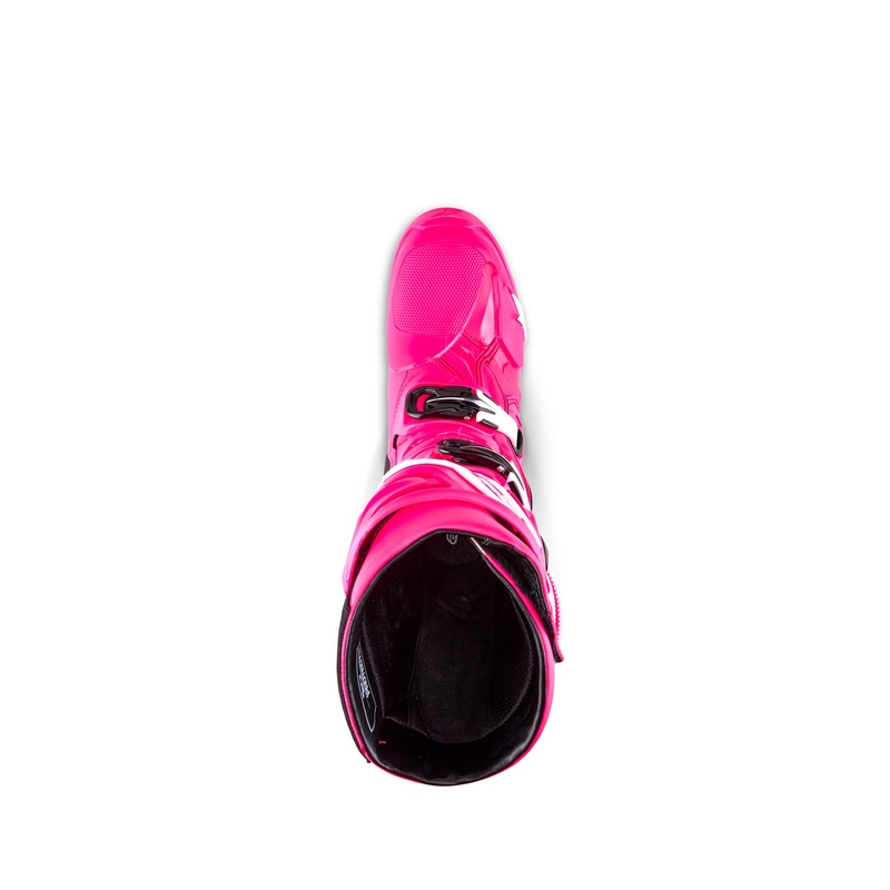 Alpinestars Tech 10 2025 motoros csizma rózsaszín-fekete-fehér