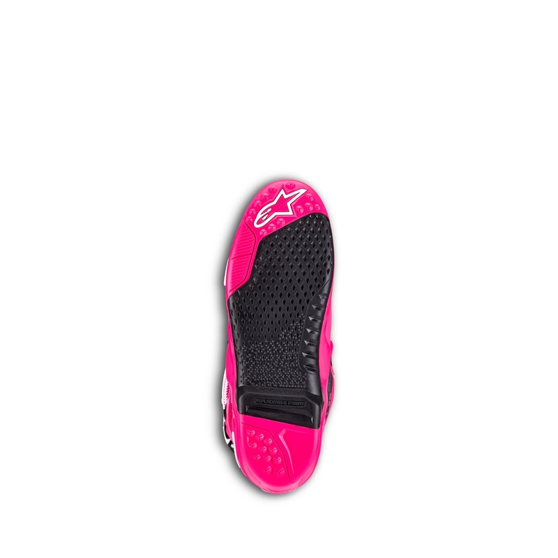 Alpinestars Tech 10 2025 motoros csizma rózsaszín-fekete-fehér