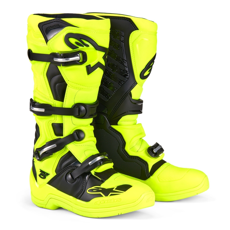 Alpinestars Tech 5 motoros csizma fluó sárga-fekete
