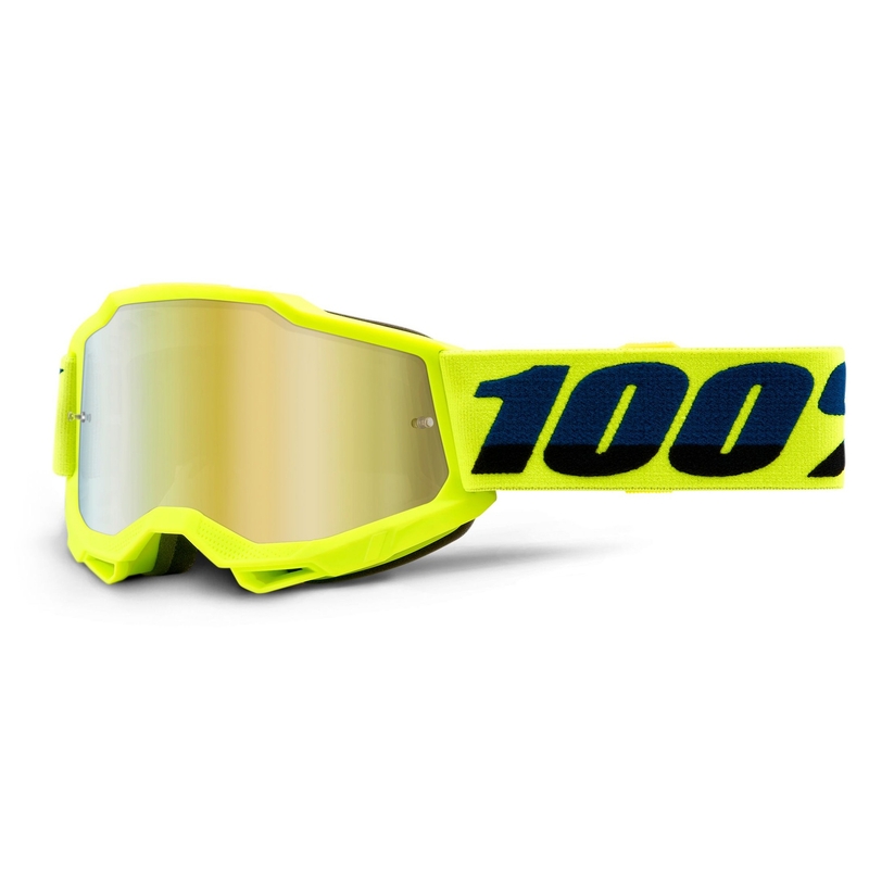 100% USA ACCURI 2 gyerek motokrossz szemüveg sárga tükrös arany plexi