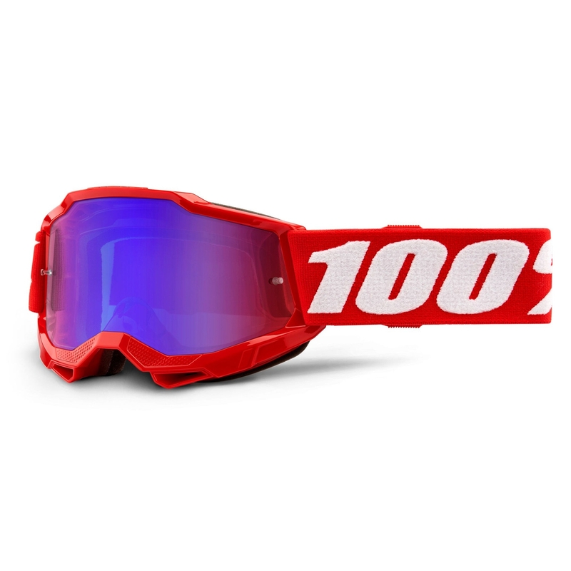 100% USA ACCURI 2 gyerek motokrossz szemüveg piros tükör piros-kék plexi
