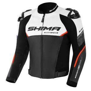 Shima Bandit 2.0 motoros bőrkabát fekete-fehér-piros