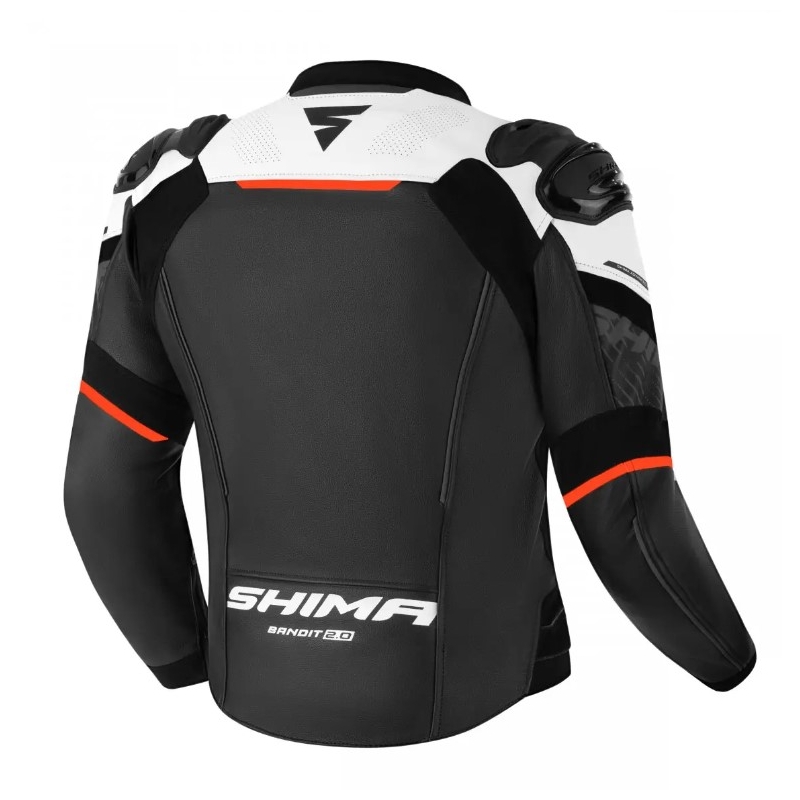Shima Bandit 2.0 motoros bőrkabát fekete-fehér-piros