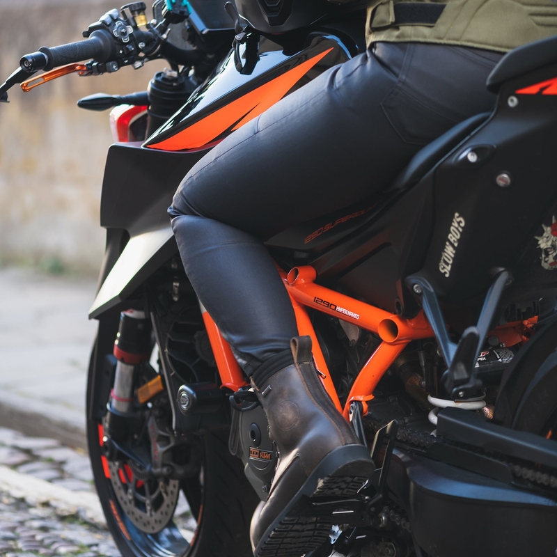Oxford Original Approved Waxed Jeggins AA női motoros farmernadrág fekete