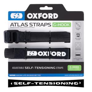Oxford Atlas G-Hook csomagrögzítő pántok 2 db fekete 26mm x 2m