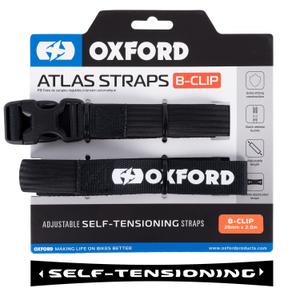 Oxford Atlas B-Clip csomagrögzítő pántok 2 db fekete 26 mm x 2 m