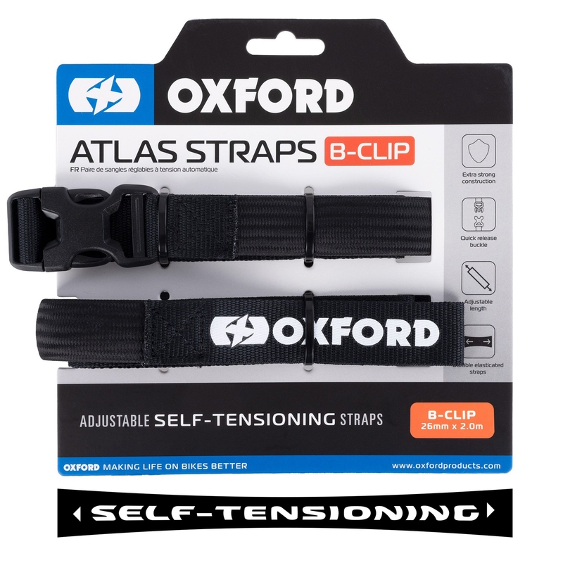 Oxford Atlas B-Clip csomagrögzítő pántok 2 db fekete 26 mm x 2 m