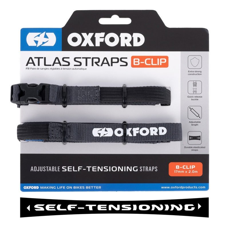 Oxford Atlas B-Clip csomagrögzítő pántok 2 db szürke 17 mm x 2 m