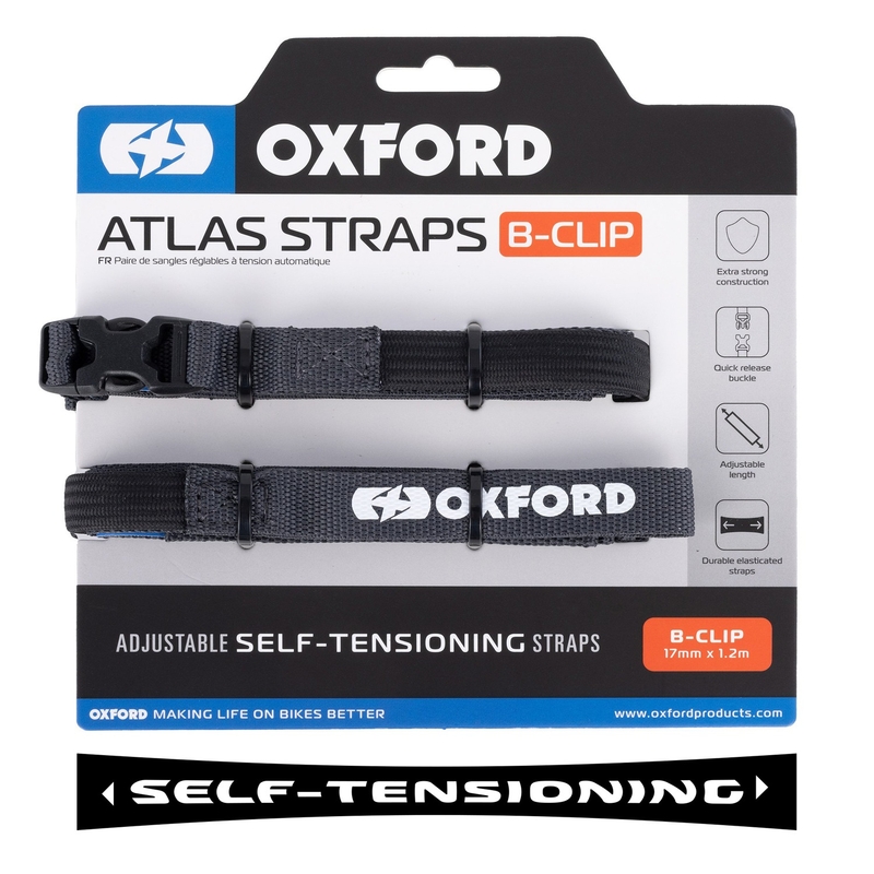 Oxford Atlas B-Clip csomagrögzítő pántok 2 db szürke 17 mm x 1,2 m