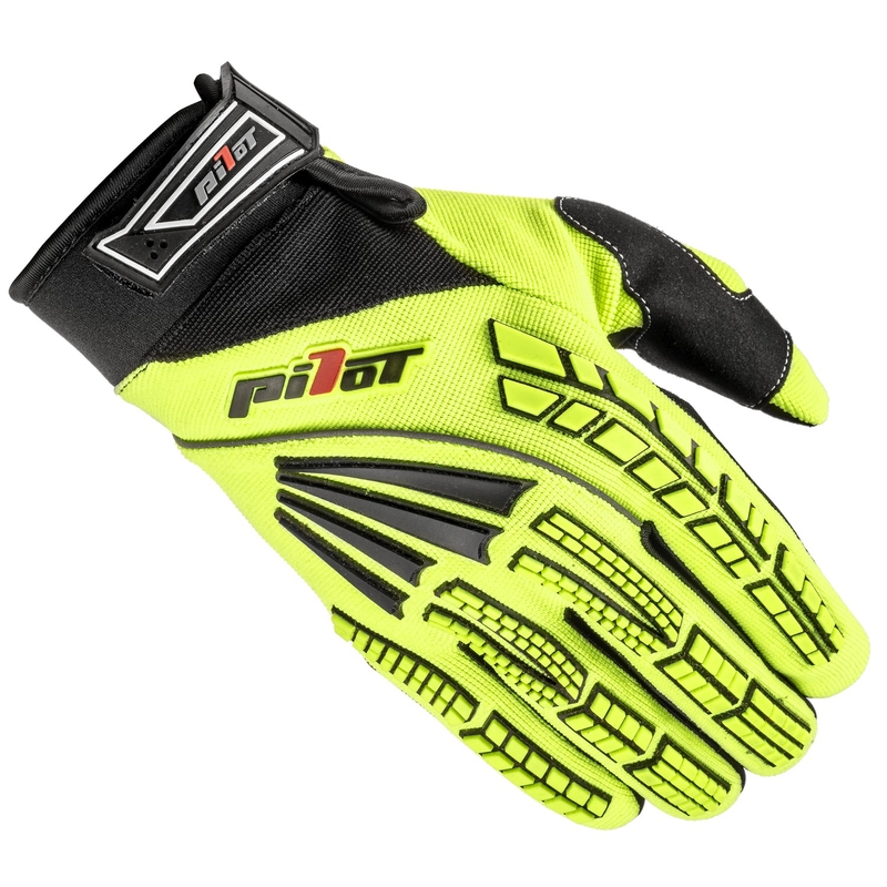 Pilot Pioneer motokrossz kesztyű fluo sárga-fekete-piros