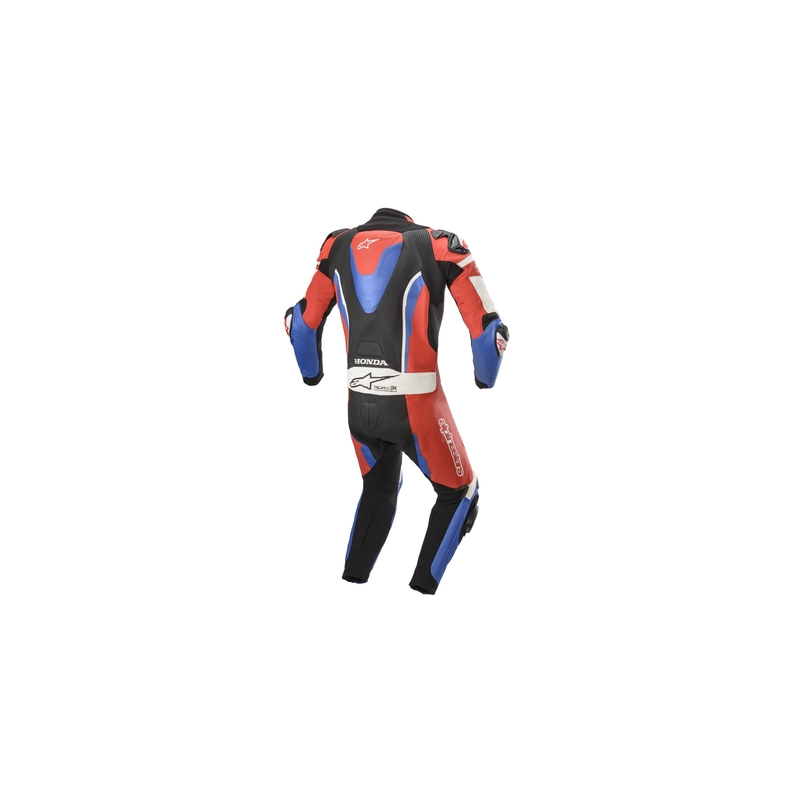 Alpinestars GP Pro 3 Honda kollekció TECH-AIR kompatibilis egyrészes bőroverál fekete-piros-kék-fehér