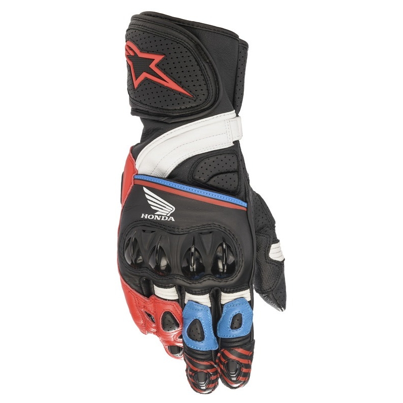 Rukavice na motorku Alpinestars GP Plus R 2 Honda kolekce černo-červeno-modré