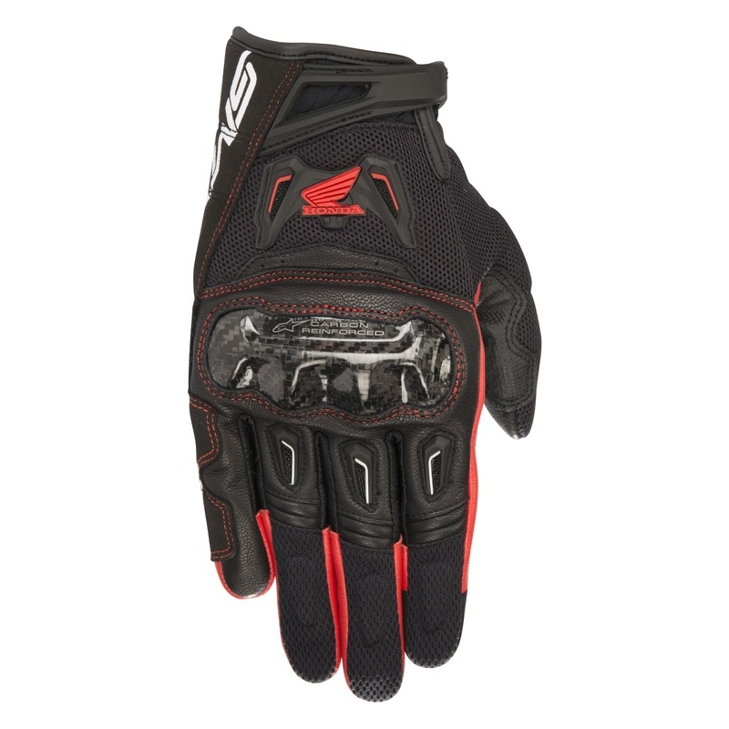 Alpinestars SMX-2 Air Carbon Honda kollekció motoros kesztyű fekete-piros