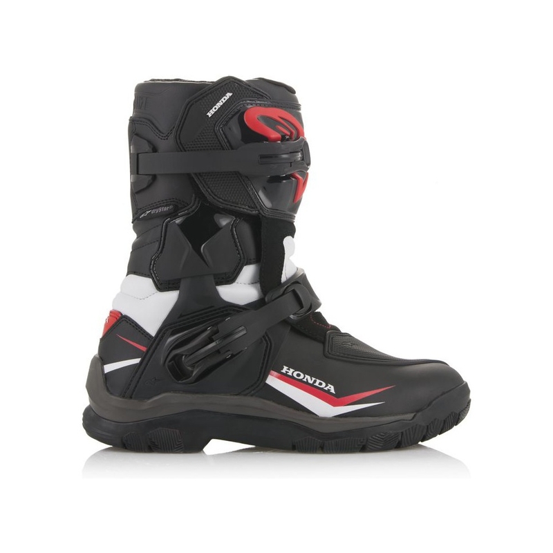 Alpinestars Belize Drystar Honda kollekció motoros csizma fekete-fehér-piros