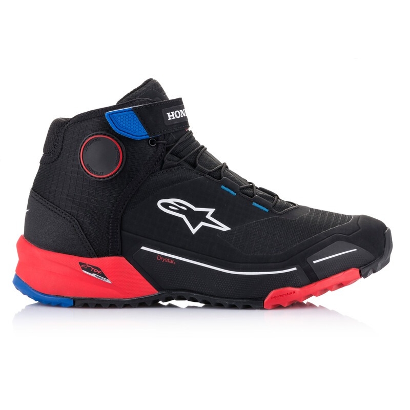 Alpinestars CR-X Drystar Honda kollekció motoros cipő fekete-piros-kék