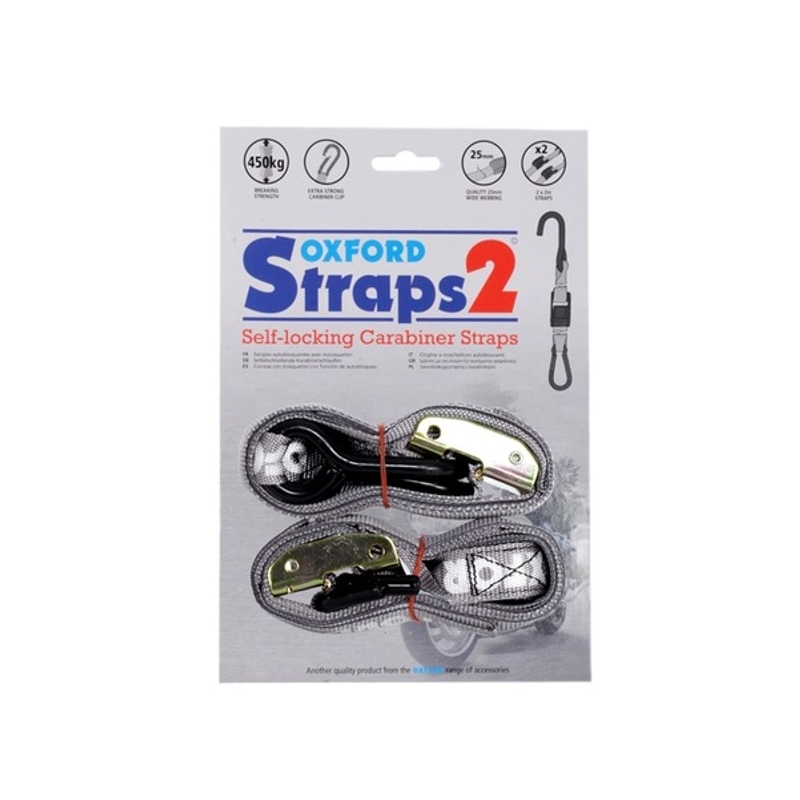 Oxford Carabiner Straps 25 mm állítható és megerősített pántok szürke