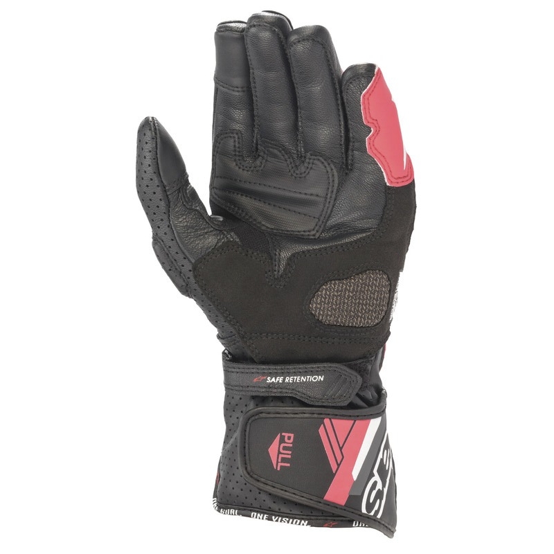 Alpinestars SP-8 női motoros kesztyű fekete-fehér-rózsaszín