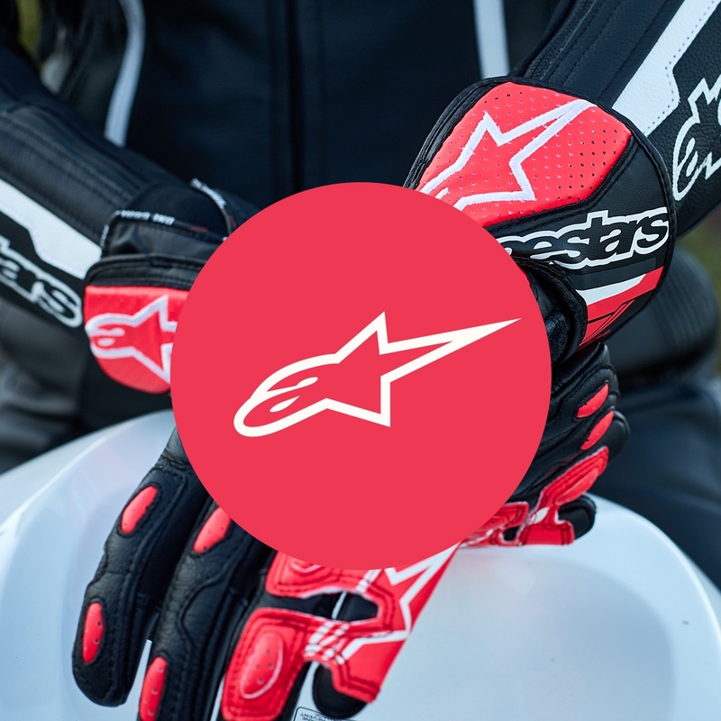 Alpinestars SP-8 női motoros kesztyű fekete-fehér-rózsaszín