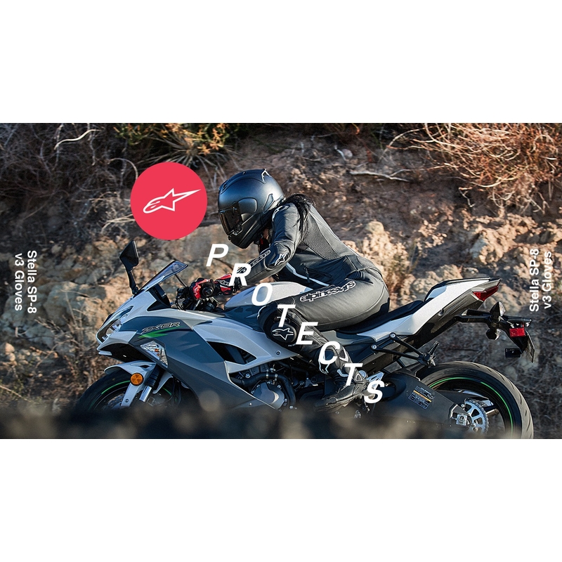 Alpinestars SP-8 női motoros kesztyű fekete-fehér-rózsaszín