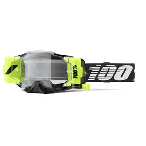 100% - USA Armega Forecast motocross szemüveg fekete ( átlátszó üveg)