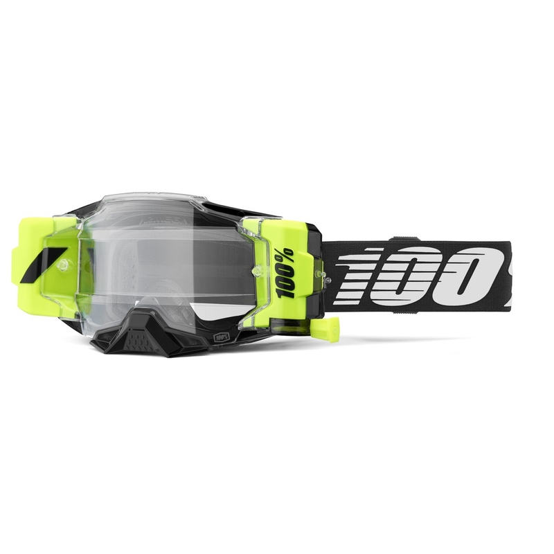 100% - USA Armega Forecast motocross szemüveg fekete (átlátszó plexi)