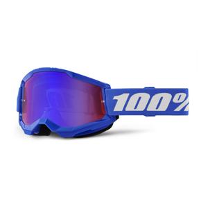 100% STRATA 2 gyerek motocross szemüveg kék (kék-piros plexi)