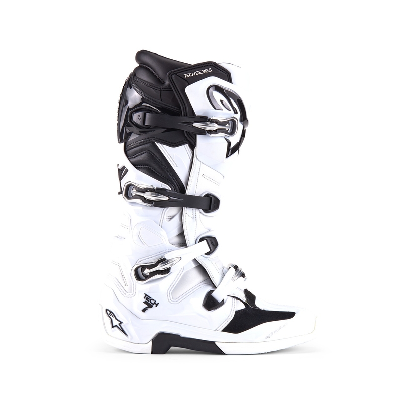 Alpinestars Tech 7 motoros csizma fehér-fekete