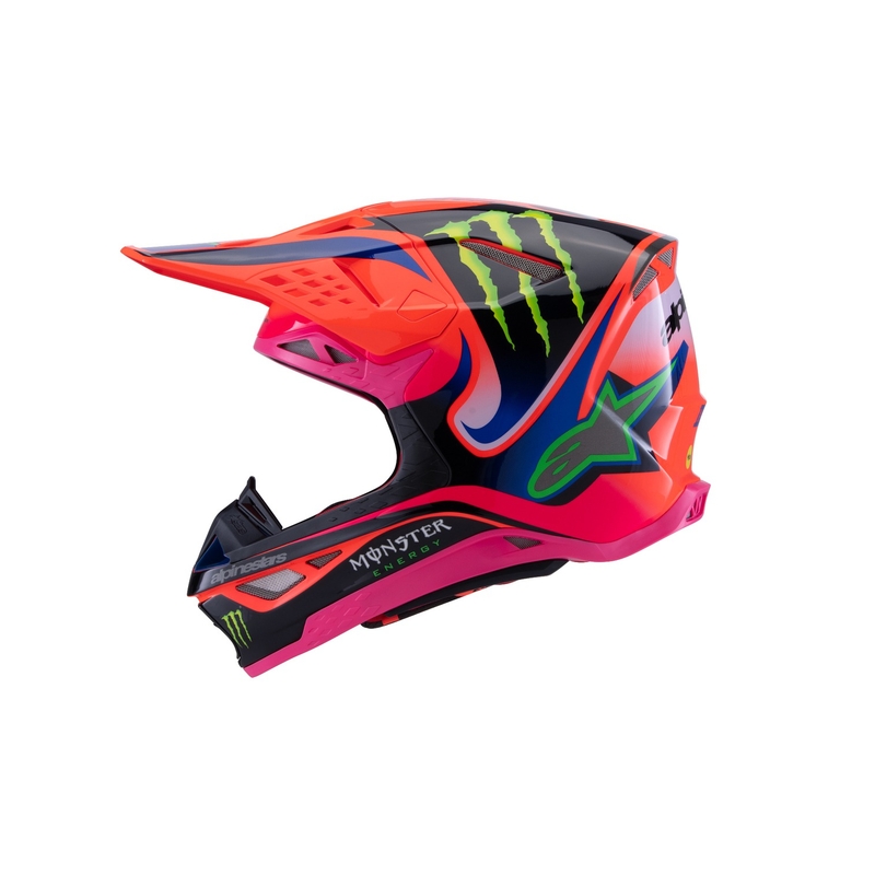 Alpinestars Supertech S-M10 HAIDEN DEEGAN edition motocross sisak fluo narancs-lila-rózsaszín-zöld