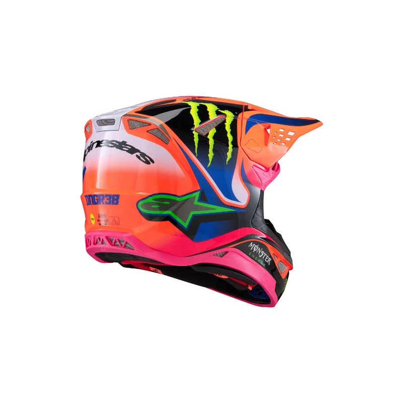 Alpinestars Supertech S-M10 HAIDEN DEEGAN edition motocross sisak fluo narancs-lila-rózsaszín-zöld