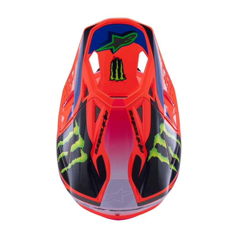 Alpinestars Supertech S-M10 HAIDEN DEEGAN edition motocross sisak fluo narancs-lila-rózsaszín-zöld