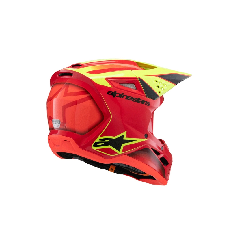 Alpinestars S-M3 FRAY gyermek motocross sisak piros-fluo sárga-fekete