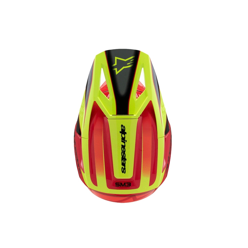 Alpinestars S-M3 FRAY gyermek motocross sisak piros-fluo sárga-fekete