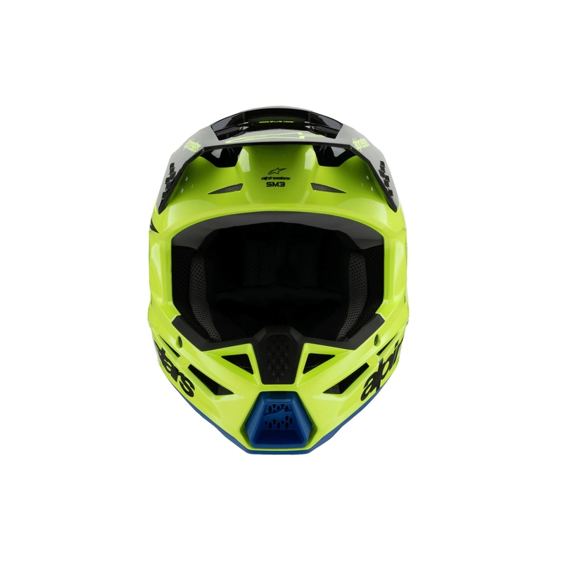 Alpinestars S-M3 RADIUM gyermek motocross sisak fluo sárga-fekete-kék