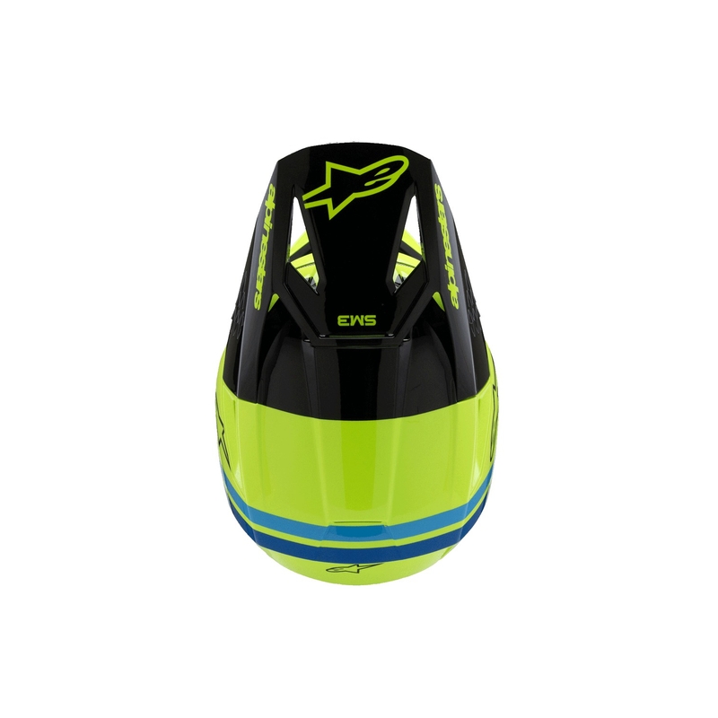 Alpinestars S-M3 RADIUM gyermek motocross sisak fluo sárga-fekete-kék