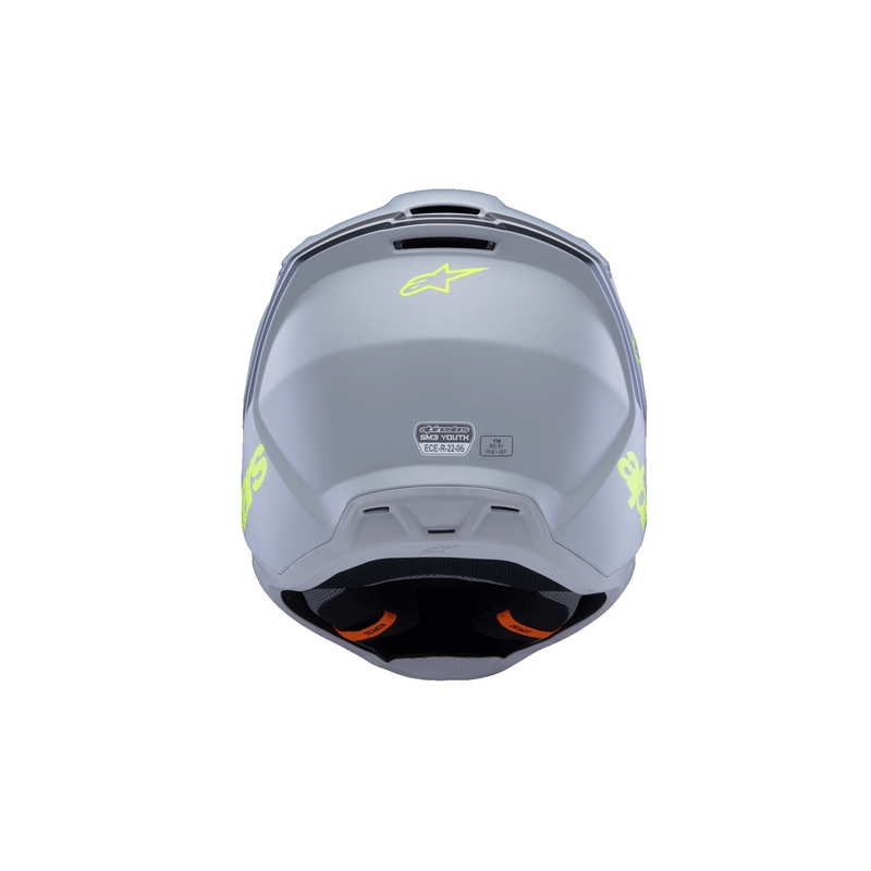 Alpinestars S-M3 RADIUM gyermek motocross sisak matt szürke-fluo sárga-fekete
