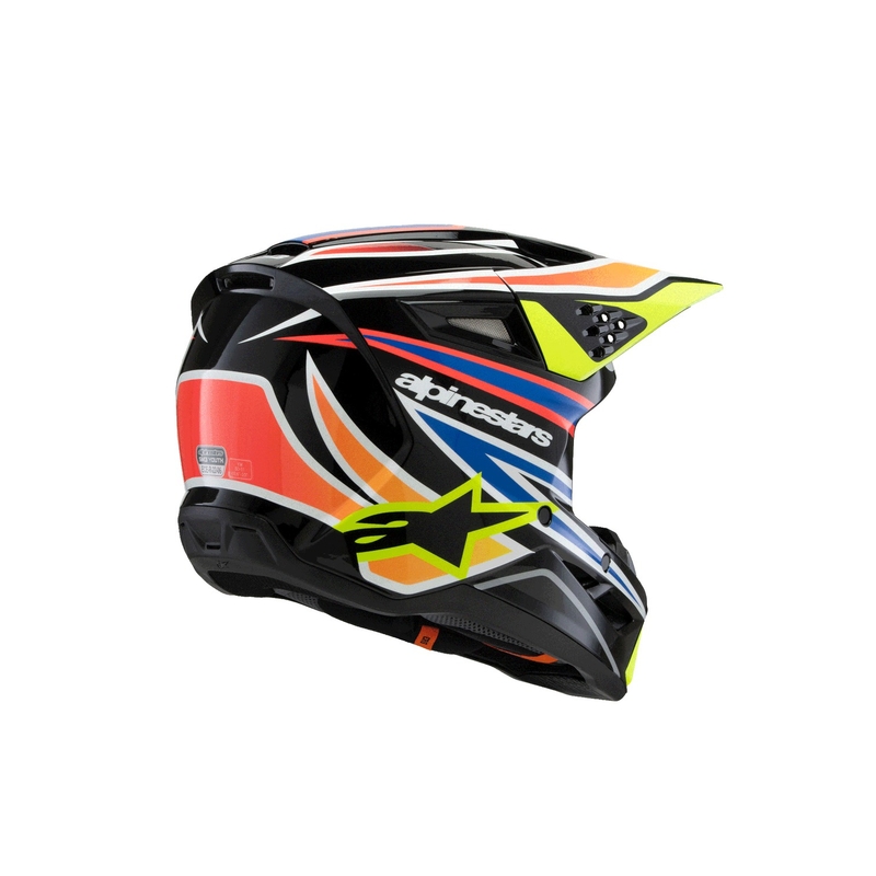 Alpinestars S-M3 WURX gyermek motocross sisak fekete-fluo sárga-kék-piros